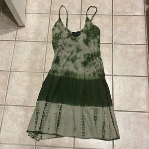 Green TieDye Dress